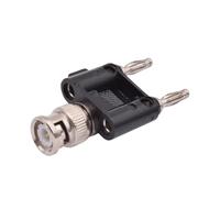 KDEGK 5pcs BNC to Two Dual 4mm Banana Plug Binding Post Male Female Jack Connector RF Adapter Terminal for Camera(Male)