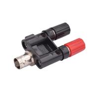 KDEGK 5pcs BNC to Two Dual 4mm Banana Plug Binding Post Male Female Jack Connector RF Adapter Terminal for Camera(Female-01)
