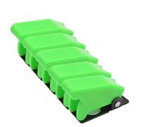 KDEGK 5pcs Safety Dustproof 12mm Toggle Switch Flip Up Cap Dust Cover Guard for Auto Car Boat Truck Aircraft Light Red Black Green(Green Cover)
