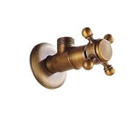 KDEGK Antique Black Stainless Steel Angle Valve 1/2x1/2 Bathroom Water Flow Control Corner Tap(Dark Khaki)