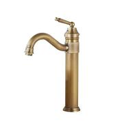 KDEGK Antique Copper Classic Style Basin Faucet: Single Handle Deck Mounted Hot-Cold Mixer Tap