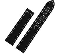 KDEGK For Omega 300 Fabric Leather AQUA TERRA 150 cupuncture needle captain Woven Nylon Canvas Watch Strap 19mm 20mm 21mm 2mm Watchbands(Black white no clasp,22mm)