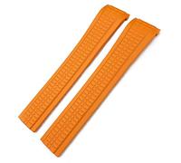KDEGK For Patek 5164A 5167A AQUANAUT Philippe Series Butterfly Buckle 21mm Watch Strap Colorful Fluorous Rubber WatchBands(Orange,Rose Buckle)