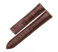 KDEGK Genuine Leather Watch Strap for Omega Watch Seamaster wristband 19mm 20mm 22mm Deployant Clasp Black Brown Watchband Bracelet(Brown no clasp,18mm)