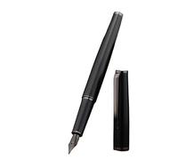 KDEGK Metal Fountain Pen EF/F/M Nib Retro Design Metal Material Elegant Clip Writing Office School Supplies Gift Stationery(Black,M)