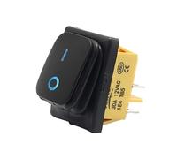 KDEGK On off 30A/250V Heavy Duty 4 pin DPST IP67 Sealed Waterproof T85 Auto Boat Marine Toggle Rocker Switch with LED 12V 220V 30x22(Black Paint Blue,24V)