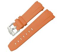 KDEGK Rubber Watchband 23mm 22mm 24mm Watch Strap for Tudor Heritage Black Bay Bronze Pelagos Black Red Waterproof Sport Bracelets(Silver Yellow,22mm Black buckle)