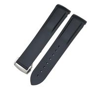 KDEGK Rubber Watchbands 19mm 20mm 21mm 22mm for Omega Seamaster Planet Ocean Waterproof Sport Watch Strap(Black,20mm)