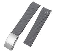 KDEGK Rubber Watchbands For Longines CONQUEST HYDROCONQUEST L3 21mm Waterproof Strap Watch Accessorie Silicone Watch Bracelet With Logo(DarkGray-SilverClasp)