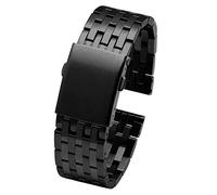 KDEGK Stainless Steel Watch Strap For Diesel DZ4316 DZ7395 7305 4209 4215 Men Metal Solid Wrist Watchband Bracelet 24mm 26mm 28mm 30mm Watchbands(B Black,26mm)