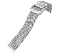 KDEGK Stainless Steel Woven Mesh Watchband 20mm 21mm 22mm Fit for IWC Le Petit Prince Mark 18 Portofino Solid Watch Strap(Silver,20mm)