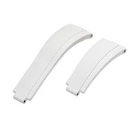 KDEGK Suitable For Rolex Rubber Watch Strap 20mm，21mm without buckle(White,21mm)