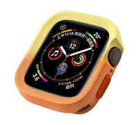 KDEGK TPU Cover For Apple Watch Series Ultra 49mm 9 8 7 41mm 45mm Bumper Frame Shell Cases For iWatch 6 5 SE 4 40 44mm Case(Yellow orange,45mm)