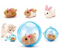 Kdely 2026 New Self-Rolling Interactive Cat Ball, Realistic Animal Automatic Moving Cat Balls, 360° Rolling Spin Moving Cat Ball, Fun Indoor Interactive Pet Ball for Cats Dogs Chasing，Blue：Mouse-A