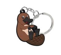 KDENRQGJ 2PCS Australia Cute Animals PVC Keychain Koalas Kangaroos Key Ring Platypus Emus Keys Accessories Funny Gift for Women Kids