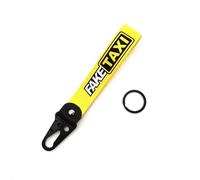 KDENRQGJ 2PCS FAKE TAXI Keychain Keyring JDM Lanyard Key Strap Tow Sides Nylon Key Chain Rings Car Motorcycle Keyring Auto Accessories