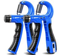 KDG Hand Grip Strengthener 2 Pack Adjustable Resistance(5-60KG) Forearm Exerciser, Grip Strength Trainer for Muscle Building and Injury Recovery for Athletes (Blue)