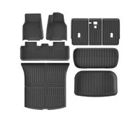 KDGLZXO Compatible for Tesla Model Y 5 Seats 2025+ TPE Floor Mats, Right Hand Drive Only Cargo Liner Trunk Backrest Pad Protection, Black Car Accessories(25MY RHD 9PCS)