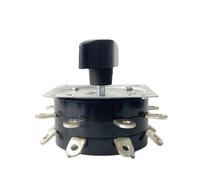 KDH-40/2-8 Contactor 8 Position Two Poles 16 Pins 40A Rotary Copper Pin Silver-plate 1Pcs