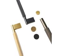 KDHCVKZ Solid Brass Door Double Single Sided Cross Knurled Kitchen Refrigerator Appliance Closet Pull Bar Wood Gate Glass(DP01-BB-420450-B)