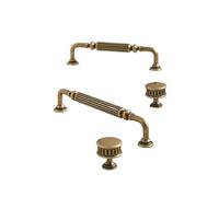 KDHCVKZ Vintage Solid Brass Antique Yellow Bronze Cabinet Wardrobe Drawer Knobs Furniture Handle Wine Bar Hole160MM(C-8227-160MM)