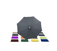KDHKDFN replacement parasol canopy 8 arms 4.0m 2.7m 3.5m 3.0m 2m for Round Patio umbrella cover(Size:8Ribs 350cm/11.5ft,Color:Gray)
