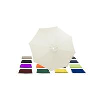 KDHKDFN replacement parasol canopy 8 arms 4.0m 2.7m 3.5m 3.0m 2m for Round Patio umbrella cover(Size:8Ribs 400cm/13.2ft,Color:White)
