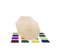 KDHKDFN replacement parasol canopy 8 arms 4.0m 2.7m 3.5m 3.0m 2m for Round Patio umbrella cover(Size:8Ribs 350cm/11.5ft,Color:Milky white)