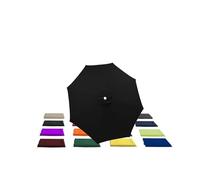 KDHKDFN replacement parasol canopy 8 arms 4.0m 2.7m 3.5m 3.0m 2m for Round Patio umbrella cover(Size:8Ribs 350cm/11.5ft,Color:Black)