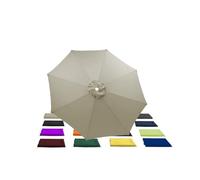KDHKDFN replacement parasol canopy 8 arms 4.0m 2.7m 3.5m 3.0m 2m for Round Patio umbrella cover(Size:8Ribs 350cm/11.5ft,Color:Light Gray)