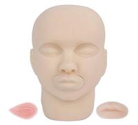 KDJFS Practice Training Head Injection Model Injection Training Silicone Mannequin Face with Double Eyelid Module and Lip Module for Medical Schools Beauty Salons Training Institutions