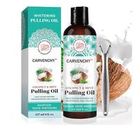 KDJXZ Oil Pulling Coconut Oil Coconut Oil Pulling Oil Pulling Mouthwash Virgin Coconut Oil Peppermint Oil Natural Mouthwash Helps with Bad Breath Freshens Mouth Healthier Gums 237ml