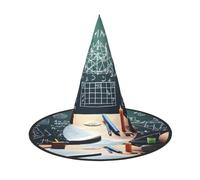 KDKJEDPEAF Formulas Shapes Theory M Print Halloween Pointy Hat For Women, Magic Hat, Foldable Witch Hatwizard Party Hat For Cosplay Costume & Daily Accessorie