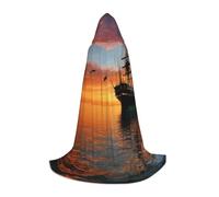KDKJEDPEAF Long Hooded Cape For Teen Cruise Ship Floor Length Hooded Cape Halloween Cosplay Costume