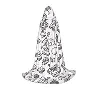 KDKJEDPEAF Long Hooded Cape For Teen Fast Food Floor Length Hooded Cape Halloween Cosplay Costume