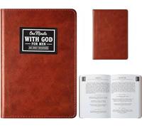 Kdkoeo One Minute with God for Men, 365 Days Prayer Journal with Bookmark, Daily Devotional with Bible Verses, Reflections and Premium Leather Cover for Men 365 Devotions