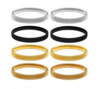 Kdkoeo Sleeve Garters, 8 Pcs Elastic Adjustable Shirt Sleeve Garters Keep Cuffs from Sliding, Anti-Slip Metal Shirt Arm Bands for Long Sleeves, Doing Chores and Washing Hands