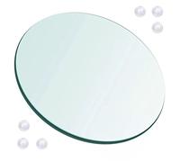 KDLKCT6 Round Glass Table Top,Strong Hardness,High Temperature Resistance,Not Fragile,Tempered Glass Table Top,Good Stability,Dining Table,Furniture Replacement Parts, 1/3" Thick