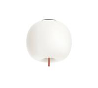 kdln Kushi ceiling lamp, copper-coloured/white, Ø 16 cm, glass