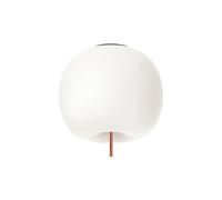 kdln Kushi ceiling lamp, copper-coloured/white, Ø 33 cm, glass