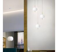 kdln Kushi pendant light, brass/white, Ø 33 cm