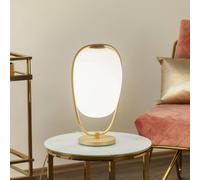 kdln Lannà table lamp, white/gold, height 40 cm, glass