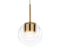 kdln LED pendant light Dew, brass-coloured, 1-bulb, Ø 11 cm