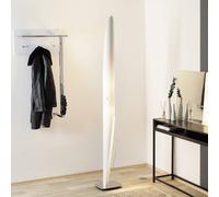 kdln Shakti floor lamp, chrome, satin white, height 200 cm