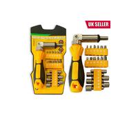 KDMD 13point5cm Multipurpose Ratchet Screwdriver Wrench Socket Set in Yellow KDMD Yellow