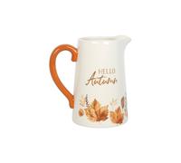 KDMD 17cm Hello Autumn Ceramic Flower Jug in White KDMD White