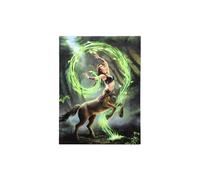 KDMD 19x25cm Earth Element Sorceress Canvas Plaque in Brown | Size: 19x25 cm KDMD Brown 19x25 cm