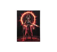 KDMD 19x25cm Fire Element Sorceress Canvas Plaque in Orange | Size: 19x25 cm KDMD Orange 19x25 cm