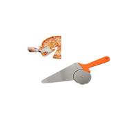 KDMD 2 in 1 Stainless Steel Pizza Cutter Slice Server 28cm Orange KDMD Orange