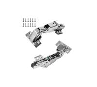 KDMD 2 Pack 165 Degree Soft Close Cabinet Hinges Nickel Plated in Silver KDMD Silver